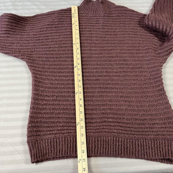Tahari Sweater Womens Large Ribbed Mock Neck Alpaca Blend Soft Pullover Top - Picture 6 of 6